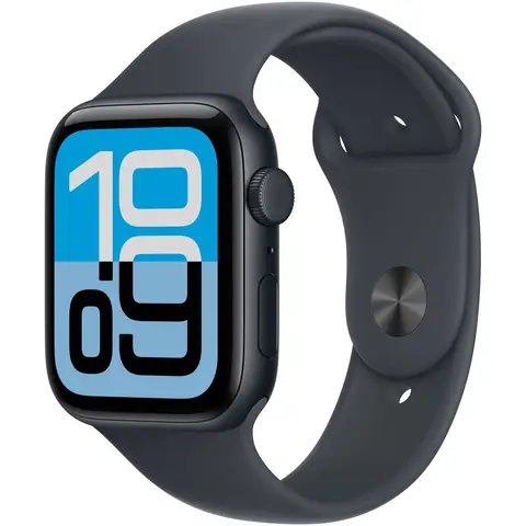 Apple Watch SE 3 GPS + Cellular 44 mm Midnight aluminium case met Midnight sportband - M/L