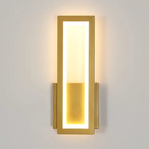 Goeco Innenwandleuchte LED Gebogenes Design 15W 1687LM 41CM Acryl Wandleuchte 6500K Kaltweiß für Wohnzimmer Schlafzimmer Flur Treppenhaus