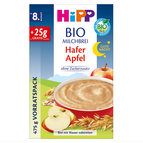 Hipp Bio Gute-Nacht-Brei Hafer Apfel ab 8. Monat Vorratspack+25g 450 g