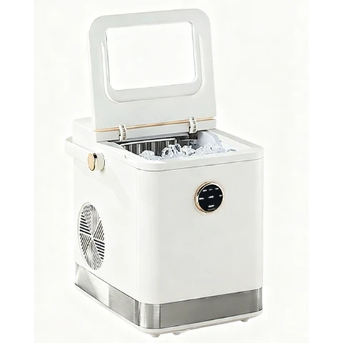 KASJ Q1 Eismaschine - Eis in 6 Min - 1,5L Wassertank - Wahlweise Groß-/Kleineis - 120 Eiswürfel Kapazität - UV-Desinfektion - Selbstreinigung - 15 kg/24h