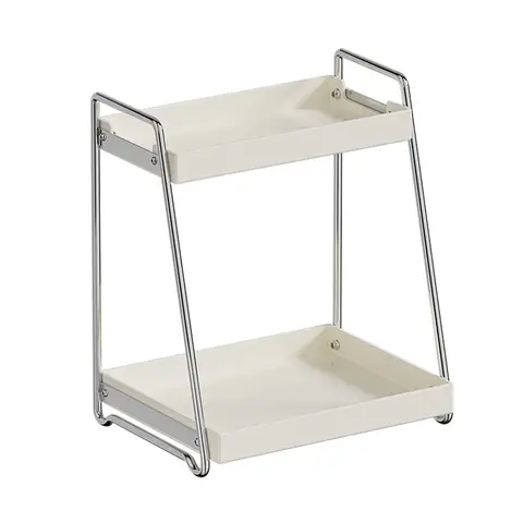 Maxcook Organisateur d’épices pour plan de travail, support de rangement à 2 niveaux avec crochets, 33 x 23 x 35 cm, MCZW2092, Offre annuelle, Idées cadeaux