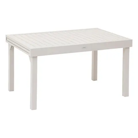 Hespéride Table de Jardin Extensible Piazza Argile - 10 Places - Aluminium Traité Epoxy Antirouille - Rallonge Coulissante
