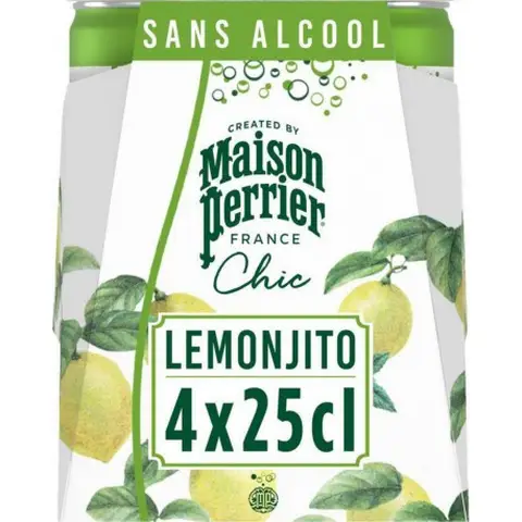 MAISON PERRIER Chic Lemonjito Pack de canettes fines 4 x 25 ml
