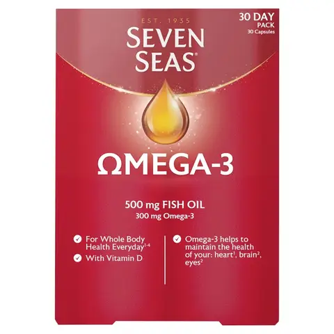 Seven Seas Omega-3 Fish Immune Support Oil Capsules with Vitamin D - 30 Capsules