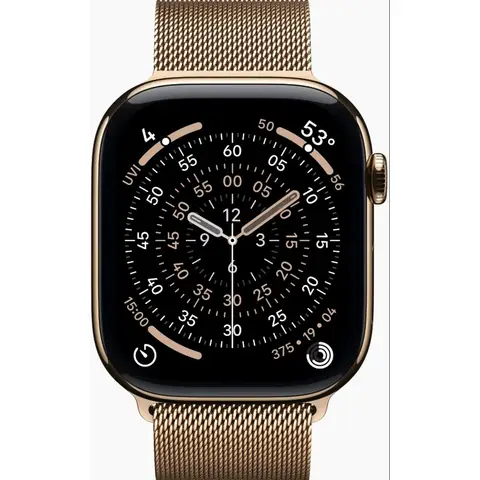 APPLE Watch Series 11 GPS + Cellular 46mm Gold Titanium Case with Gold Milanese Loop - S/M