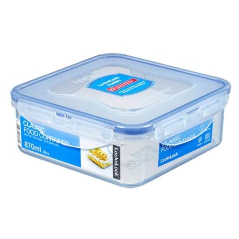 LocknLock PP Classics quadratische Frischhaltebox, 870 ml, transparent