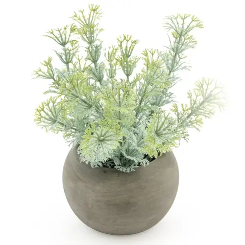 Candlelight Artificial Dwarf Ambulia in Concrete Effect Pot 16cm