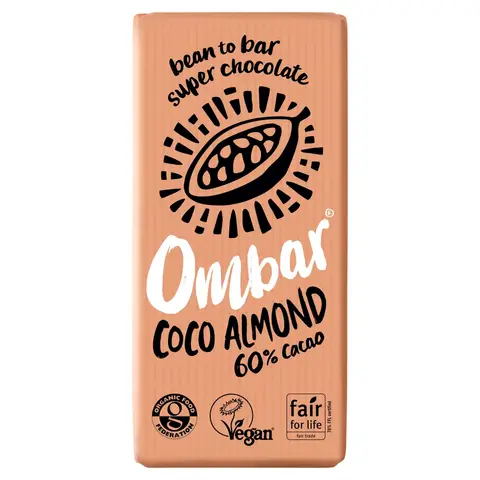 Ombar Chocolate Coco Almond Chocolate Bar 70g