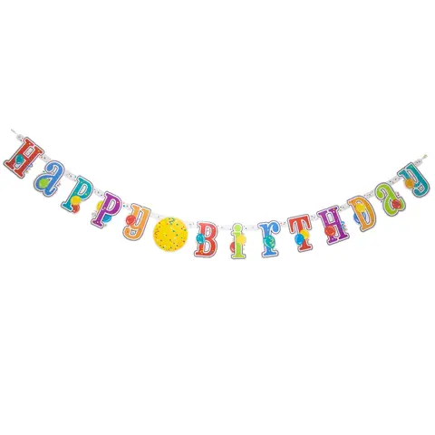 Unique Party Happy Birthday Letter Banner & Numbers, 2.13m