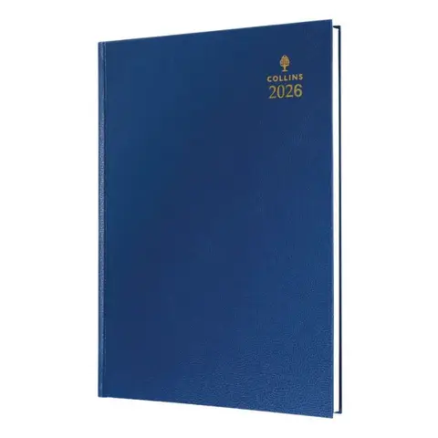 Collins 44 A4 Desk Diary 2026 Blue