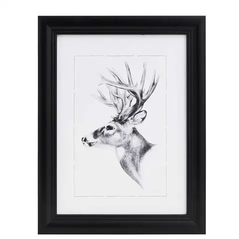 WOLTU Bilderrahmen 40 x 50 cm, Fotoframe mit Holzrahmen und Mat, zur vertikalen oder horizontalen Aufhängung/Standfunktion, Posterframe Kollage, Wanddeko, massives Holz und PS-Platte, schwarz