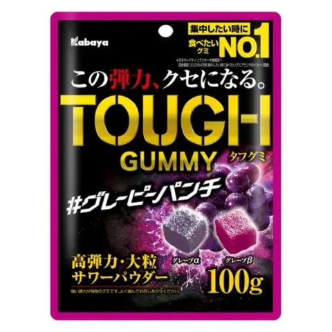 Kabaya Tough Gummy Grape 100g/bag Kabaya軟糖 葡萄味 100g/袋