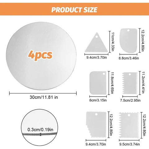 Kuchenplatten-Set 4 Stück 30 cm