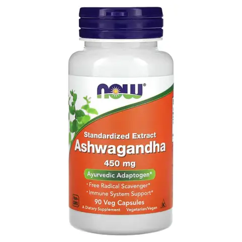 NOW Foods Ashwagandha Stress Support 450mg Capsules - 90 Vegan Capsules