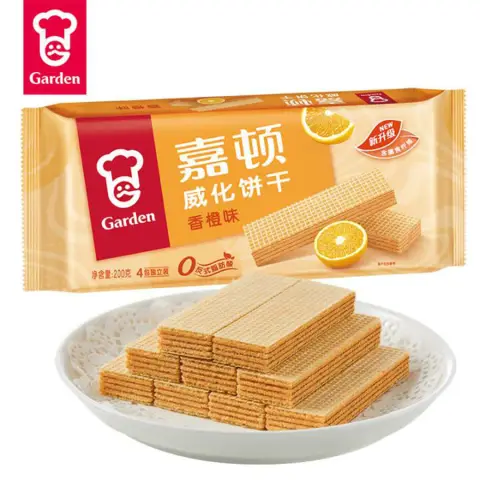 Garden Cream Wafer Orange Flavour 200g  嘉顿威化饼干香橙味200G