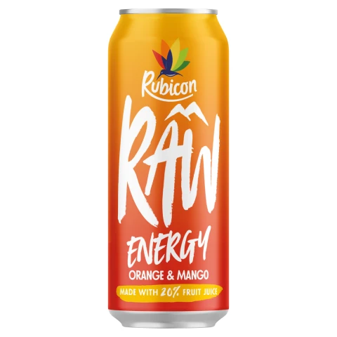 Rubicon Raw Energy Orange & Mango 500ml