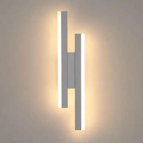 Goeco Moderne LED Innenwandleuchte 16W 1800LM Acryl & Metall 3000K Warmweiß für Wohnzimmer Schlafzimmer Treppenhaus Flur Weiß