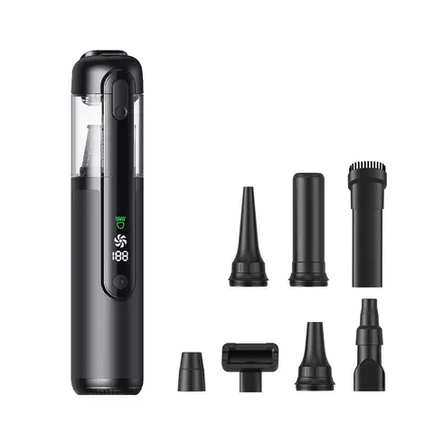 Easywox Q808 Autostaubsauger, 16500Pa Starke Saugkraft, 120W bürstenloser Motor, Zwei-Wege-Blasen und Saugen, Hochfestes Aluminiumlegierungsgehäuse, Zweifache Einstellung, Grau