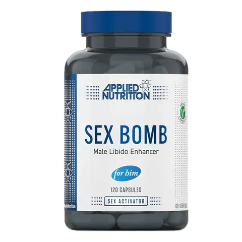 Applied Nutrition Sex Bomb Male Libido Enhancer with L-Arginine & Ashwagandha, Vegan & Halal, 120 Capsules