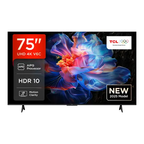 TCL 75V6C 75-inch 4K Ultra HD Smart TV with support for HDR10+, HVA hard screen, Dolby Vision