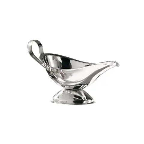Essentials by Premier 8oz Stainless Steel Gravy Boat, Sleek And Durable Server With Easy-Pour Spout, Ideal For Serving Gravy,