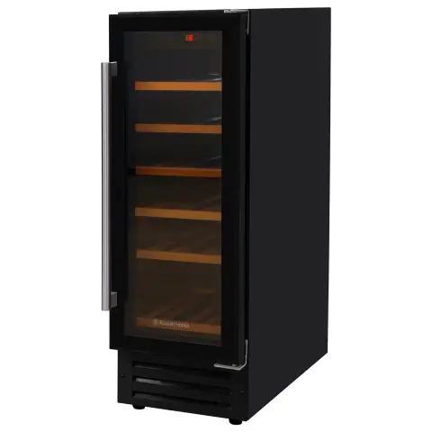 Russell Hobbs RHBI18WC1 Black Glass Freestanding & Built In 18 Bottle Wine Cooler