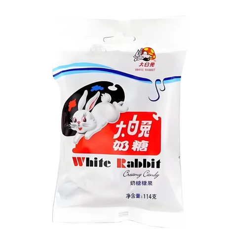 Guanshengyuan Sucettes au Lait Lapin Blanc 114g