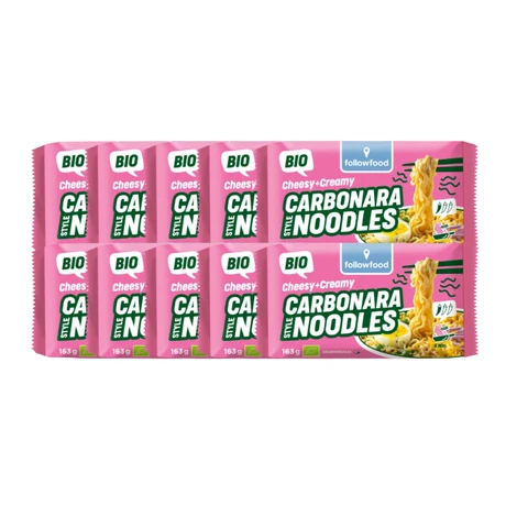 followfood Bio Cheesy+Creamy Carbonara Noodles 163 g X 10