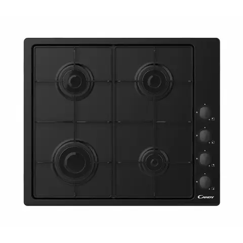 CANDY CHW6LBB 60cm 4 Burner Gas Hob, Black