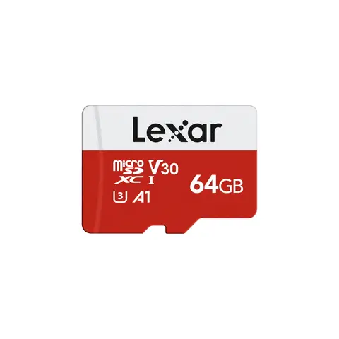 Lexar 64GB Micro SD Card E Series, microSDXC UHS-I Flash Memory Card with Adapter - Up to 100MB/s Read, A1, U3, Class 10, V30, High-Speed TF Card for Smartphones, Drones, and Tablets
