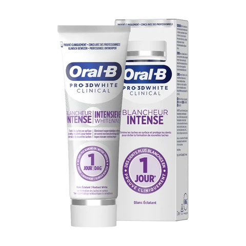ORAL-B 3D White Clinical - Dentifrice Blancheur Radiant - 75ml