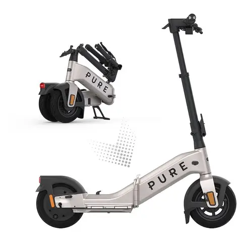 Pure Electric Scooter Advance Flex Folding Platinum Silver