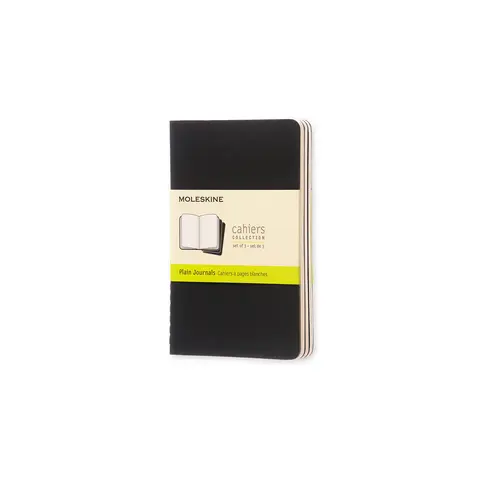 MOLESKINE Set De 3 Cahiers Format De Poche Pages Blanches Noir