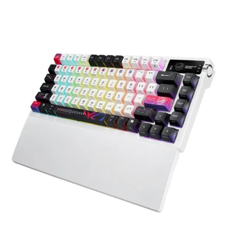 ASUS Tastatur Azoth X Wireless Gaming Keyboard, PBT, schwarz/weiß, hot-swap, ROG NX SNOW V2, USB/Bluetooth, CH