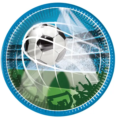 Soccer Fans Paper Plates 20cm - 8 Pack