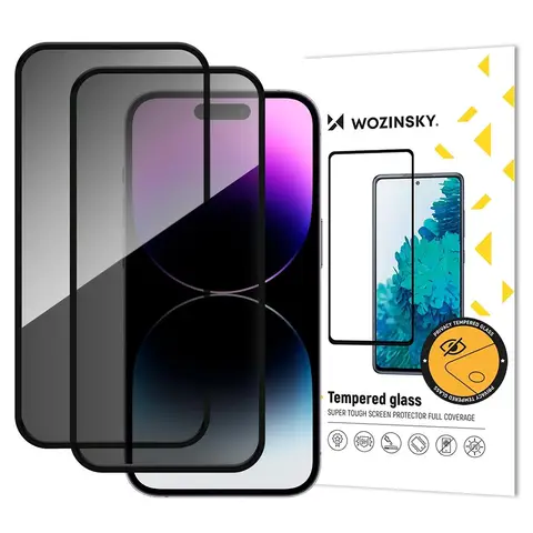 Wozinsky Privacy Glass Panzerglas für iPhone 17 Pro, 2er-Pack
