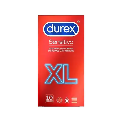 DUREX Sensitivo - Préservatifs Suave XL - Lot de 10 préservatifs
