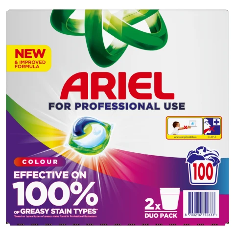 Ariel Professional All-in-1 Pods Washing Detergent Capsules Colour 100 Washes