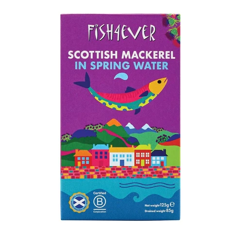 Fish4ever Mackerel In Spring Water 125g