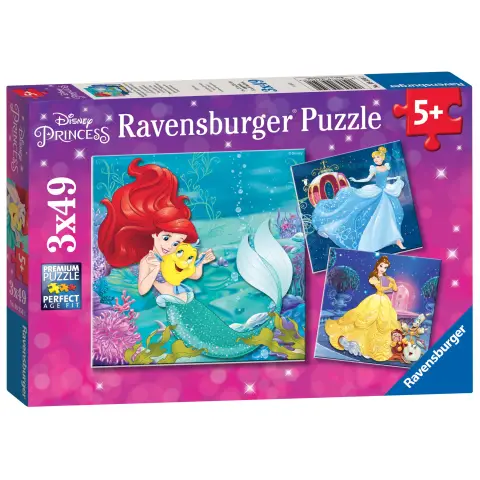 Ravensburger Disney Princess Princess Adventure 3x 49 Piece Jigsaw Puzzles
