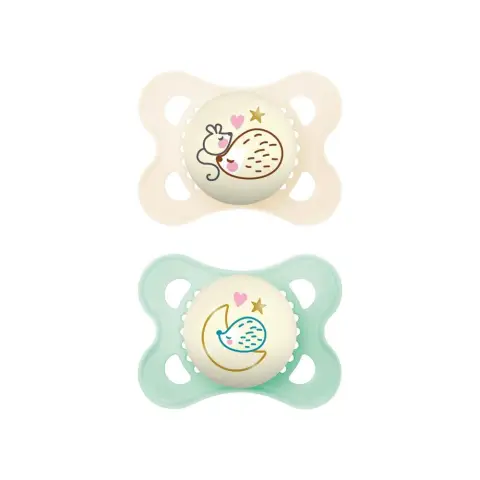 MAM Silicone Original Night 0-6 Months 2 Pack