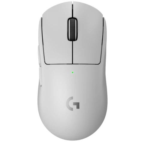 Logitech G PRO X SUPERLIGHT 2 LIGHTSPEED kabellose Gaming-Maus, leicht, 60 g, 8K Abrufrate, LIGHTFORCE Hybrid-Schalter, HERO 2-Sensor, 44K DPI, 5 programmierbare Tasten, USB-C, PC/Mac, Weiß