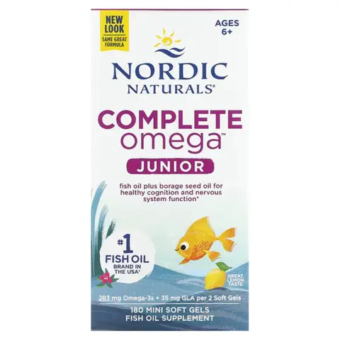 Nordic Naturals Complete Omega Junior, 283mg Lemon - 180 mini Softgels