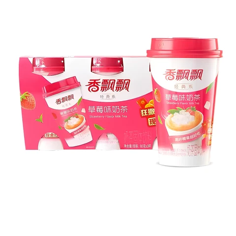 Xiang Piao Piao Erdbeer-Milchtee 3*80g
