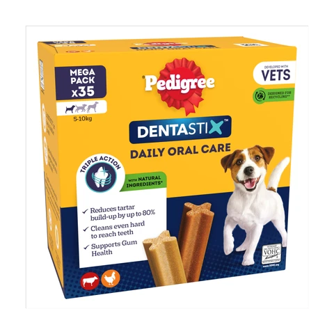 Pedigree Dentastix Daily Dental Chews Small Dog Treat 35 Sticks 550g