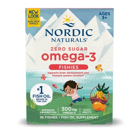 Nordic Naturals Nordic Omega-3 Fishies, 300mg Yummy Tutti Frutti Taste - 36 fishies