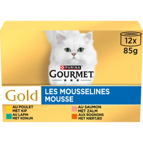 Purina Gourmet Pâtée pour chat - Édition Or - 4 saveurs - 12 x 85 g