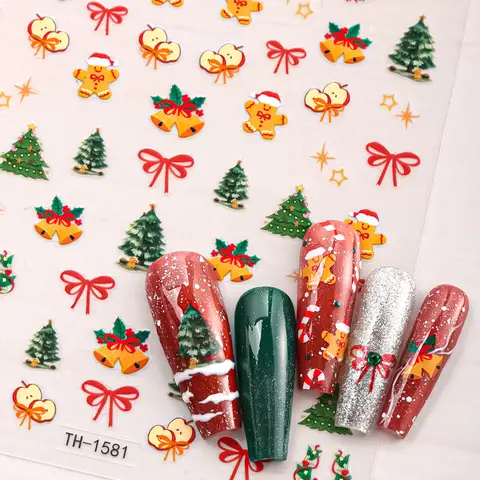 【Christmas Edition】MeoMagic Christmas gel nail stickers Self Adhesive Nail Decoration TH-1581 (Only stickers)