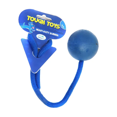 Happy Pet Rough Toys Floater Jouet flottant avec balle et corde - 32 x 6,5 x 6,5 cm