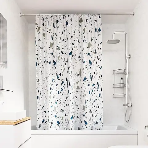 Croydex Shower Curtain Terrazzo Proseal® Blue 180x180cm